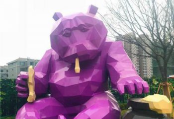 異形北極熊雕塑廠(chǎng)家 現(xiàn)代小品 切面北極熊雕塑廠(chǎng)