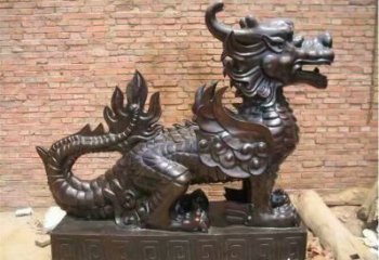 仿古貔貅雕塑廠家  企業(yè)小品 房地產(chǎn)貔貅雕塑擺件