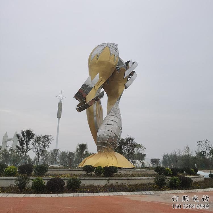 戶外雙魚雕塑廠家 噴漆小品 現(xiàn)代不銹鋼雙魚雕塑擺件 戶外雙魚雕塑廠家 噴漆小品 現(xiàn)代不銹鋼雙魚雕塑擺件