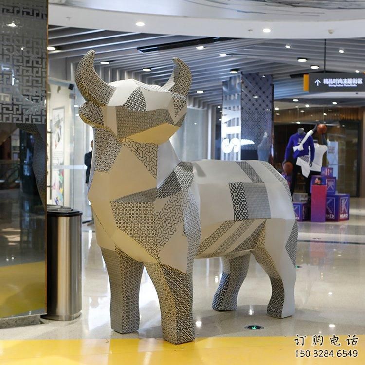 鏤空牛雕塑 動(dòng)物不銹鋼雕塑 鏤空牛雕塑 動(dòng)物不銹鋼雕塑