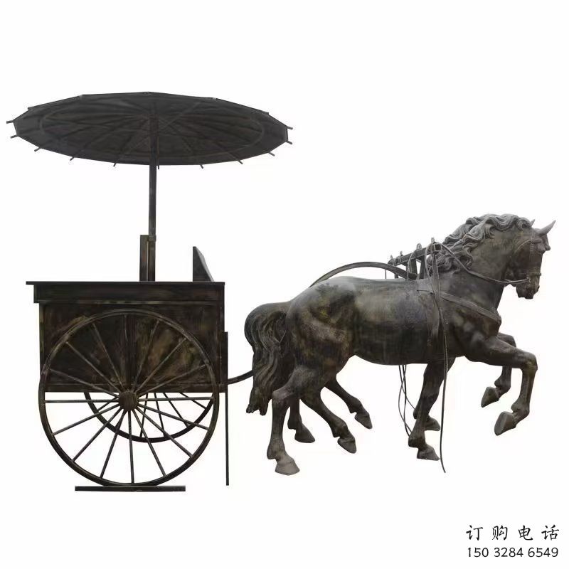 馬拉車景觀雕塑 馬拉車景觀雕塑