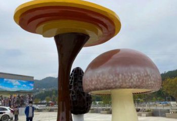 蘑菇雕塑 不銹鋼果蔬雕塑 廣場景觀小品