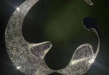 水滴雕塑廠家，鏤空燈光工藝，現(xiàn)代不銹鋼水滴雕塑