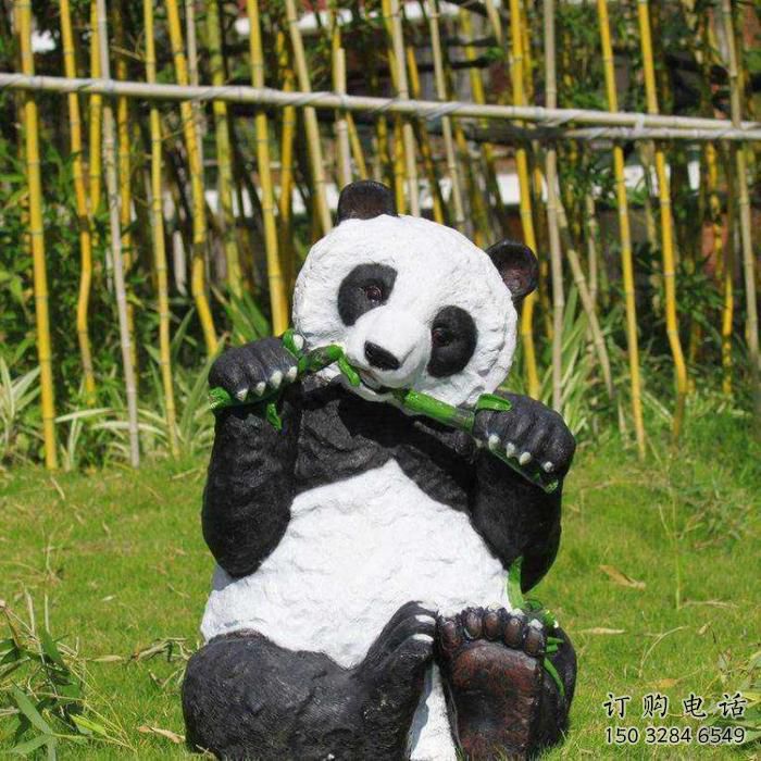 店門口熊貓雕塑供應 創(chuàng)意動漫雕塑 仿真雕塑擺件