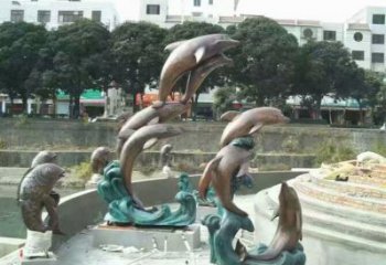 現(xiàn)代海豚雕塑制造商 大型城市雕塑 商業(yè)街?jǐn)[件
