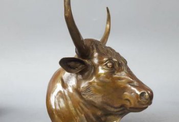 風景區(qū)不銹鋼牛頭雕塑 售樓處廣場雕塑 仿古擺件