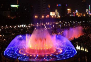 定制噴泉雕塑，燈光數(shù)控效果，公園廣場大型雕塑