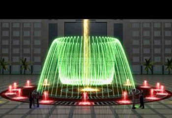 噴泉雕塑效果圖，燈光數(shù)控效果，公園噴泉雕塑制造商