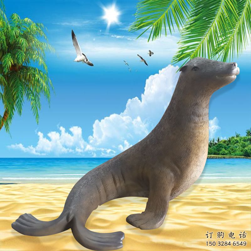 公園海豹雕塑價(jià)格 酒店門(mén)口雕塑 彩繪擺件