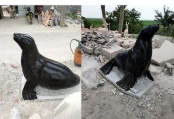 指用廣場(chǎng)海豹雕塑 公園仿真雕塑 抽象擺件