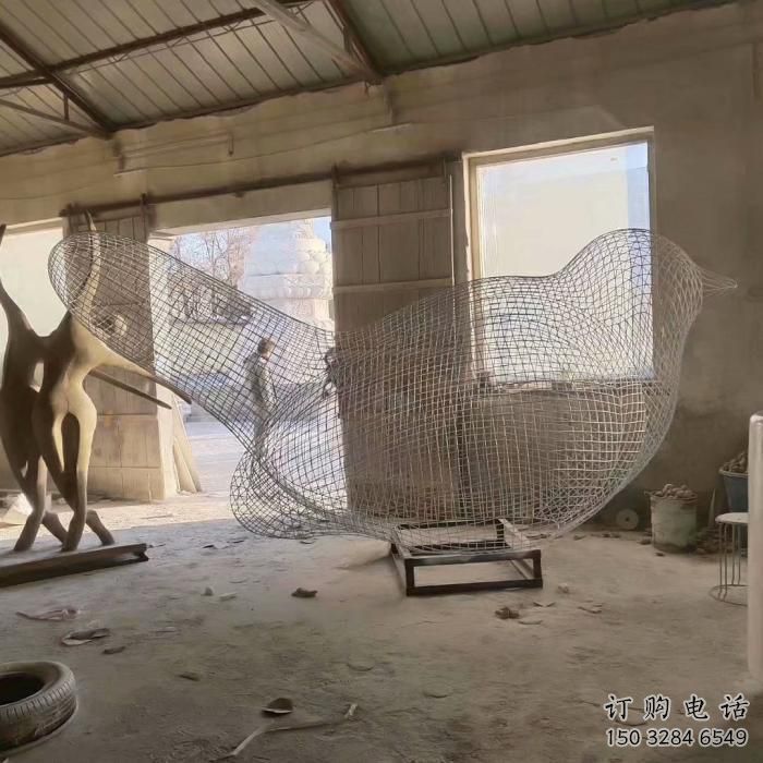 海南街道鳥類雕塑，動物小品，剪影工藝