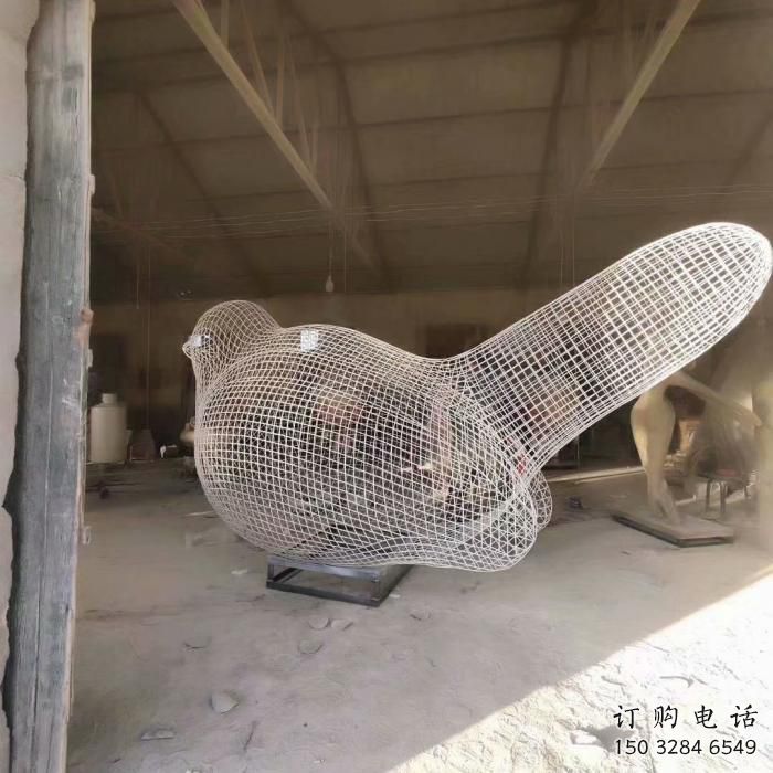 江西庭院鳥類雕塑，動物小品，網(wǎng)格工藝