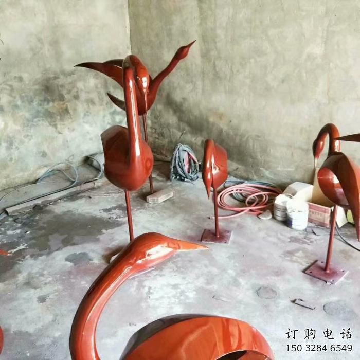 湖北庭院鳥類雕塑，現(xiàn)代小品，彩繪工藝