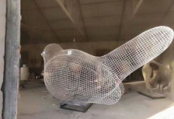 江西庭院鳥類雕塑，動(dòng)物小品，網(wǎng)格工藝