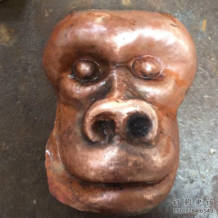 安徽校園猩猩雕塑，動(dòng)物題材，仿古工藝