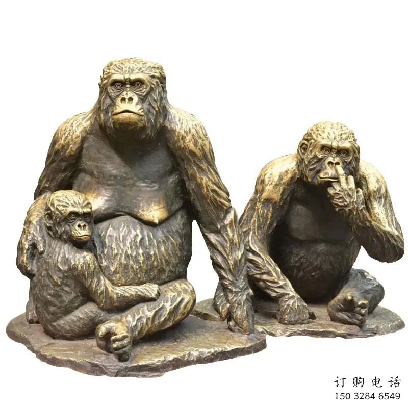 四川風(fēng)景區(qū)黑猩猩雕塑 售樓處廣場(chǎng)雕塑 仿古擺件
