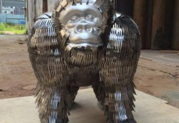浙江庭院猩猩雕塑，動(dòng)物主題，拉絲工藝