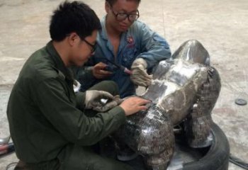 江西幼兒園猩猩雕塑，動物文化，鍛造工藝