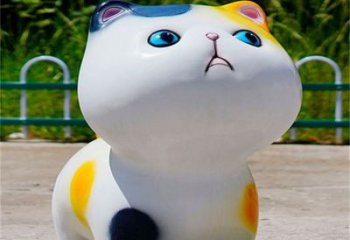 制作城市貓咪雕塑，網(wǎng)格體育雕塑，古銅效果
