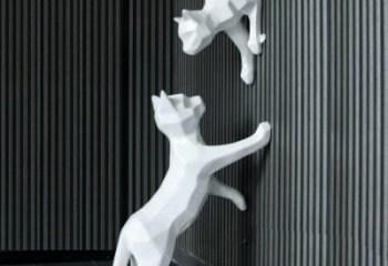 供應(yīng)售樓部貓咪雕塑，噴砂發(fā)光雕塑，彩繪題材