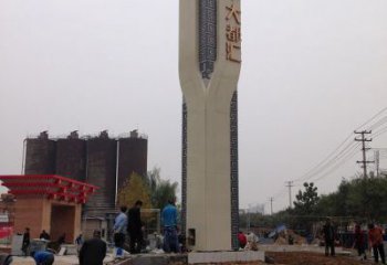大門口精神堡壘雕塑廠家 發(fā)光公園標(biāo)識雕塑 仿真文化雕塑