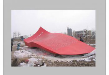 訂購小區(qū)紅旗雕塑廠，拉絲黨建雕塑，抽象效果
