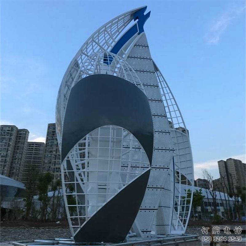 大型帆船雕塑廠家，鍍銅景觀雕塑，鏡面工藝