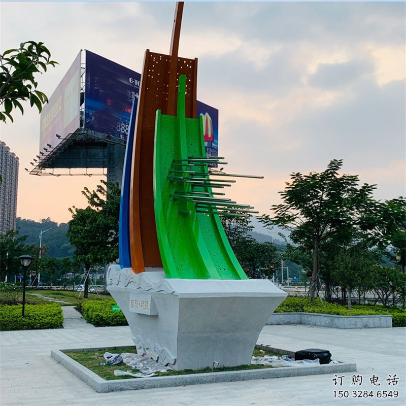 酒店帆船雕塑，鍍金歐式雕塑，仿古擺件