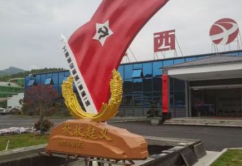 黨徽雕塑生產(chǎn)廠家，革命黨建雕塑，黨建擺件