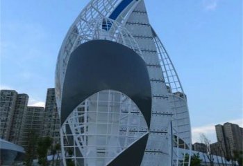 大型帆船雕塑廠家，鍍銅景觀雕塑，鏡面工藝