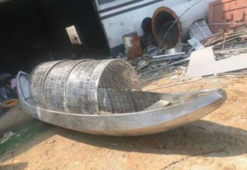 室內景觀雕塑加工廠，拉絲帆船雕塑，抽象效果