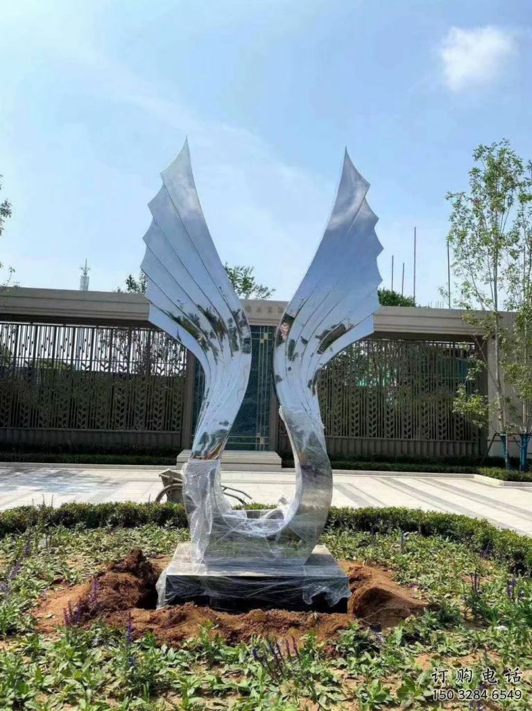 戶外翅膀雕塑廠家，公園歐式雕塑，公園工藝