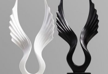 景區(qū)翅膀雕塑廠家制作，公園歐式雕塑，鐵藝材質(zhì)
