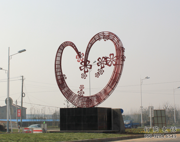 公園愛(ài)心雕塑廠家 創(chuàng)意企業(yè)雕塑 美陳雕塑