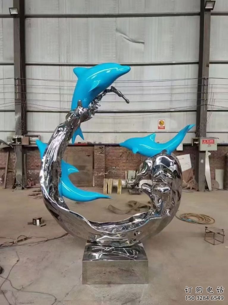 浪花雕塑廠家，抽象藝術(shù)造型，戶外廣場(chǎng)小品