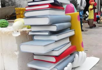書雕塑廠家，重疊造型結(jié)構(gòu)，公園戶外不銹鋼雕塑 (3)