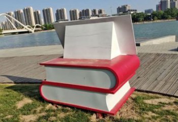 書雕塑廠家，重疊造型結構，公園戶外不銹鋼雕塑 (7)