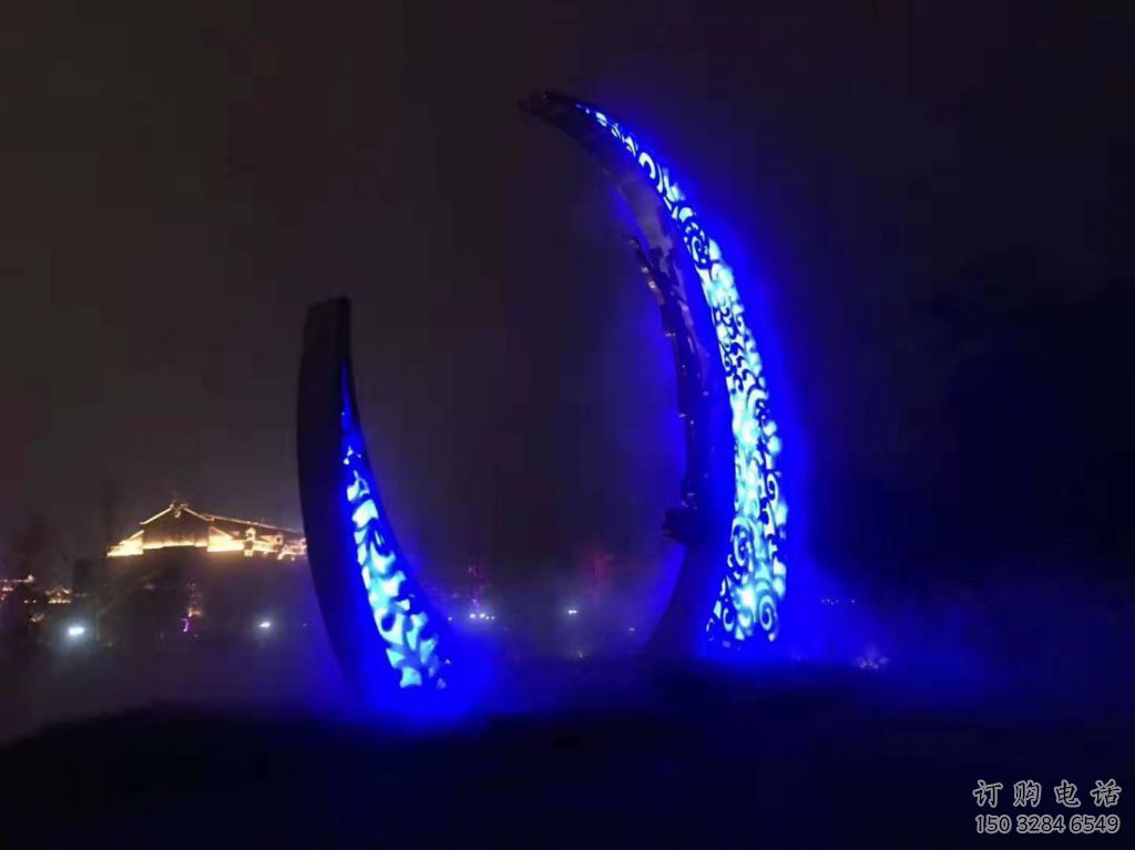 房地產(chǎn)月亮雕塑制作廠家，仿古景觀雕塑，噴砂制造