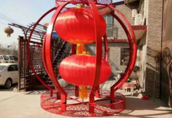 發(fā)光燈籠雕塑制造商 歐式步行街雕塑 大型商場雕塑展示
