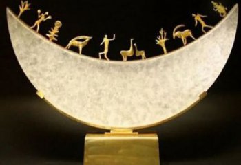 廣場月亮雕塑生產(chǎn)廠家，抽象水景雕塑，抽象效果