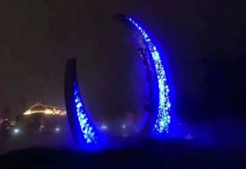 房地產(chǎn)月亮雕塑制作廠家，仿古景觀雕塑，噴砂制造