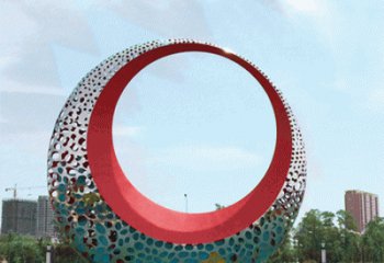 小區(qū)月亮雕塑加工商，拉絲景觀雕塑，抽象效果