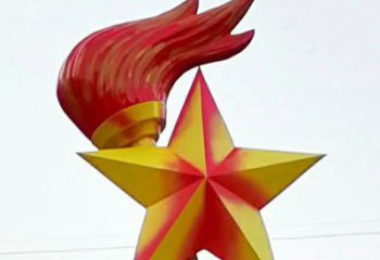 步行街火焰雕塑廠家 游樂場(chǎng)景觀小品 鑄造雕塑