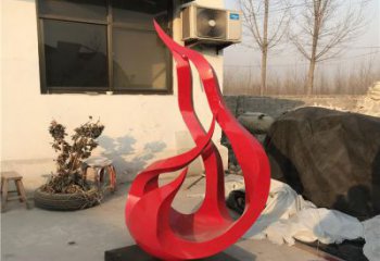 黨建火焰雕塑實(shí)景圖 仿真景觀(guān)小品 景觀(guān)雕塑