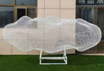抽象云梯雕塑生產(chǎn)商 啞光梯子雕塑 室內(nèi)云朵雕塑