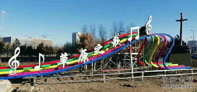 通用大門口音符雕塑 發(fā)光公園小品 仿真雕塑