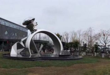 大型指環(huán)雕塑 鍛造發(fā)光標識雕塑 房地產戒指環(huán)雕塑廠家