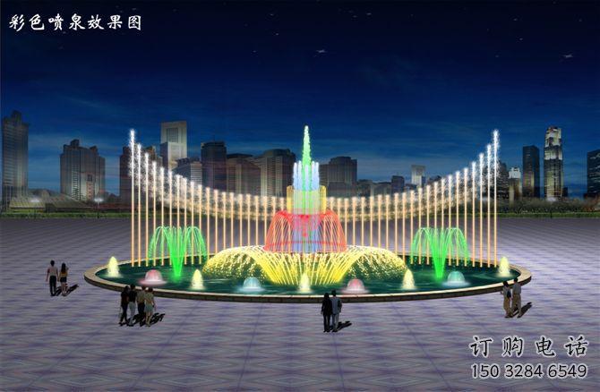 波光變頻噴泉雕塑，水景噴泉雕塑制造商