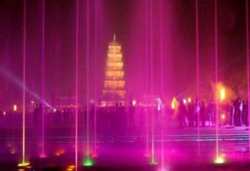 程控方式水景噴泉雕塑，多彩設(shè)計(jì)理念
