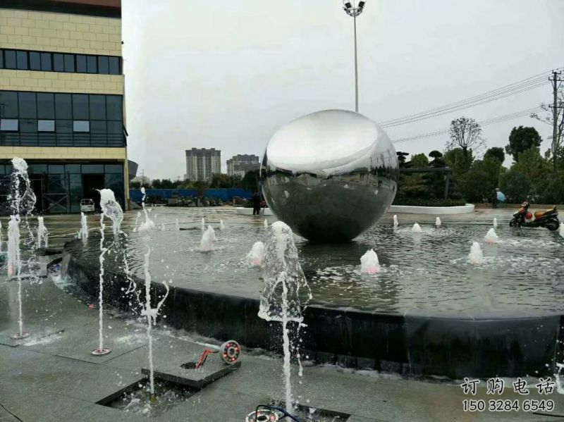 旱地涌泉雕塑，球雕塑組合，水景球噴泉雕塑廠家
